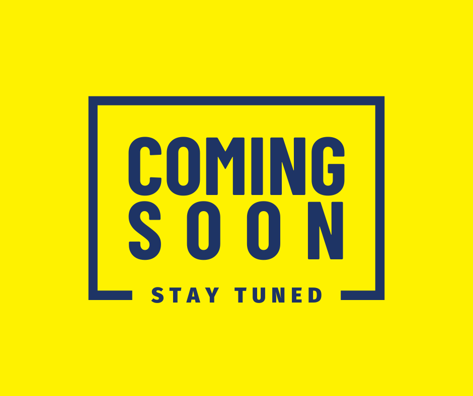 coming soon, stay tuned graphic for treasure hunt